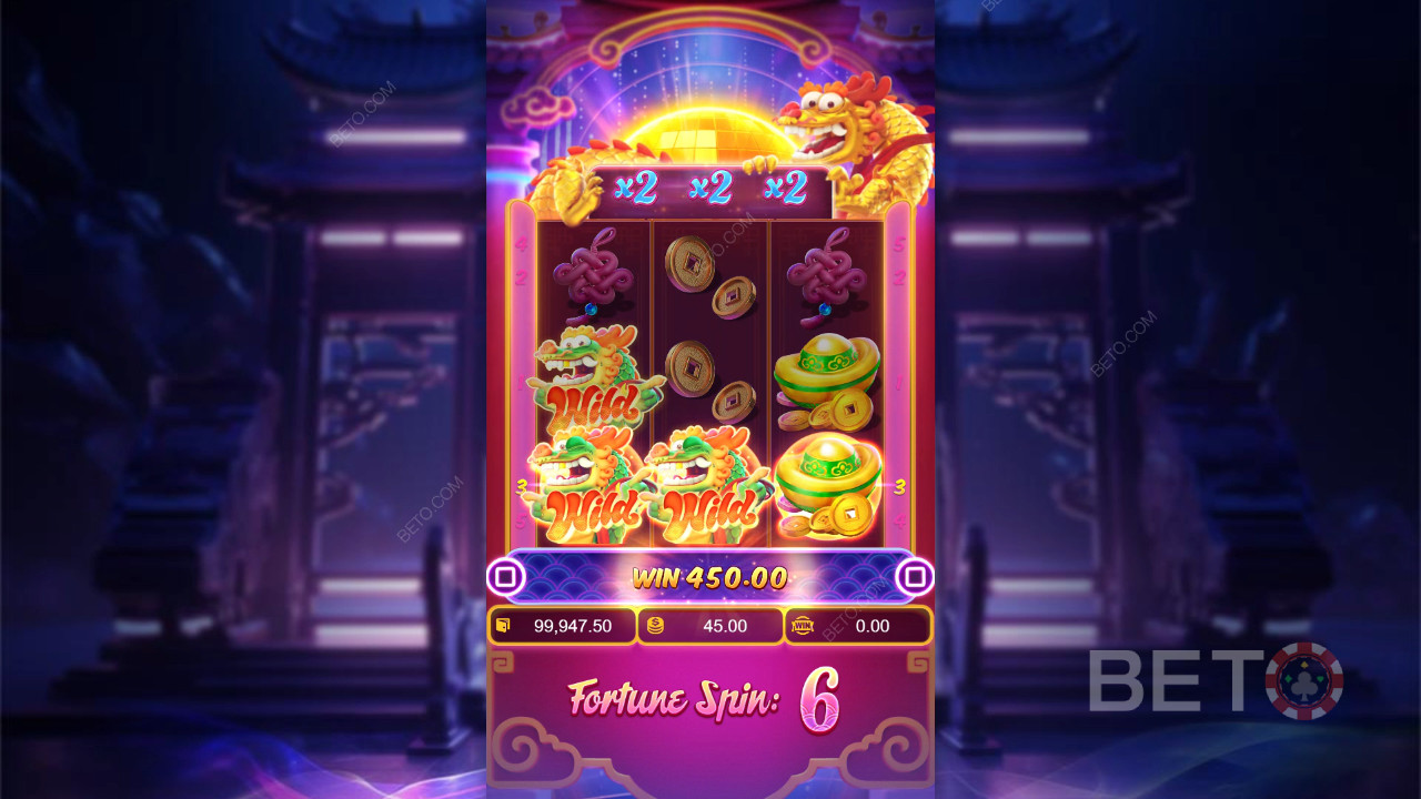 Vinn 2 500 gånger din insats i Fortune Dragon Slot!