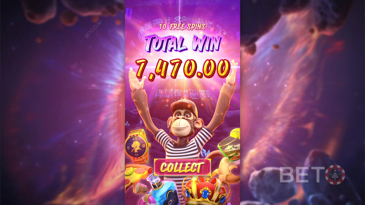 Vinn 10 000 gånger din insats i Wild Ape #3258 online slot!