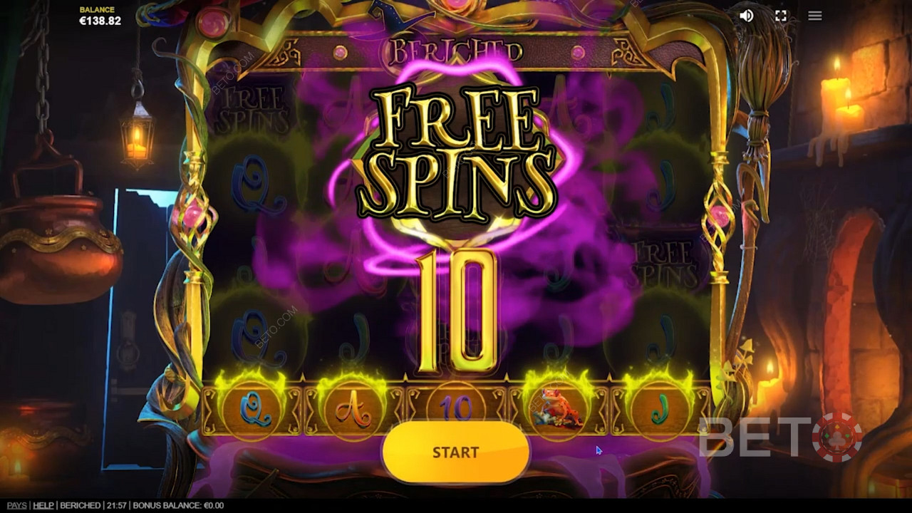 Bericheds Free Spins-bonusomgång