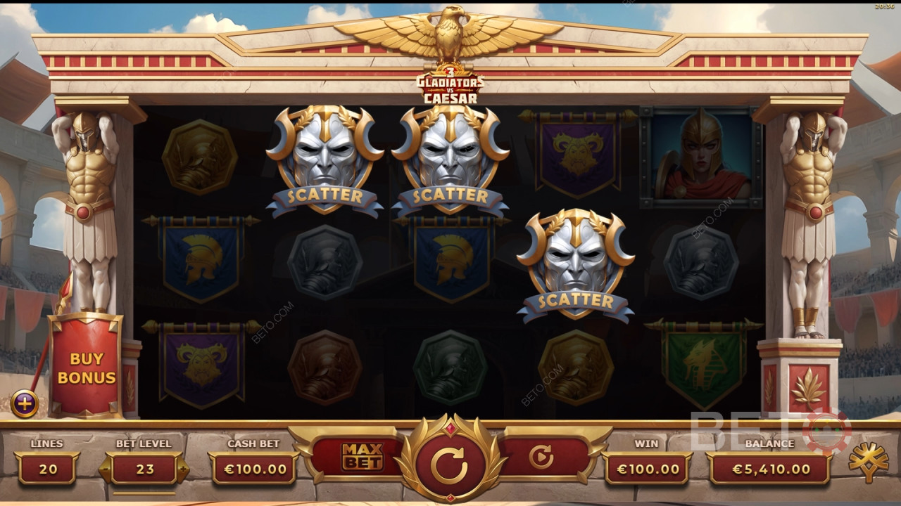 3 Gladiators vs Caesar Spela Gratis