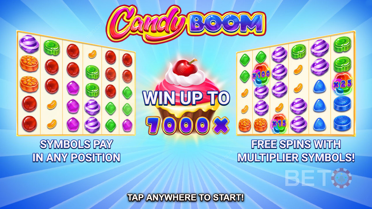 Starta din spelsession i Candy Boom