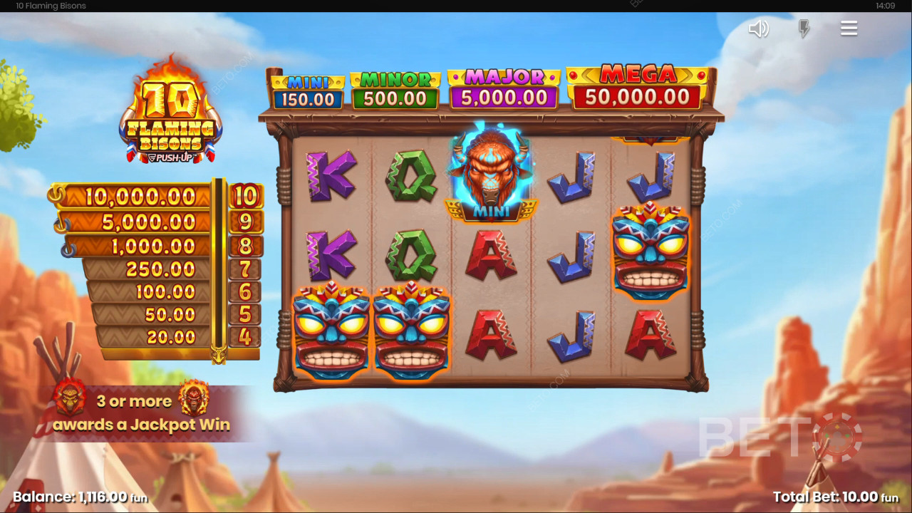 10 Flaming Bisons recension av BETO Slots