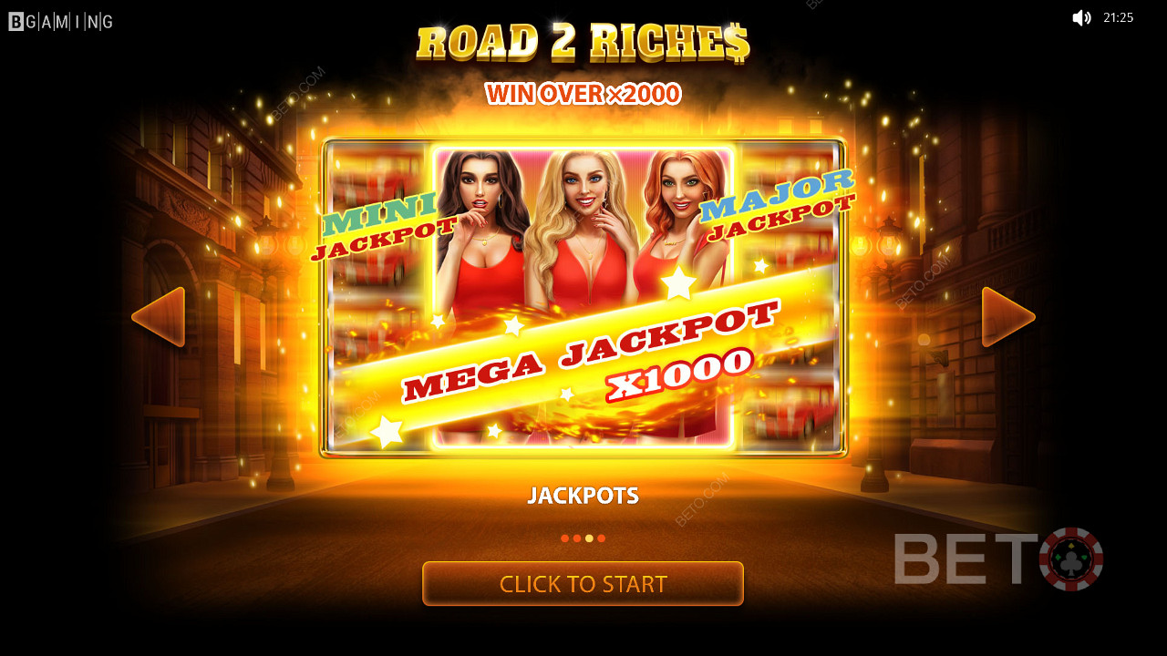 Road 2 Riches Mega Jackpot är värd 1 000x