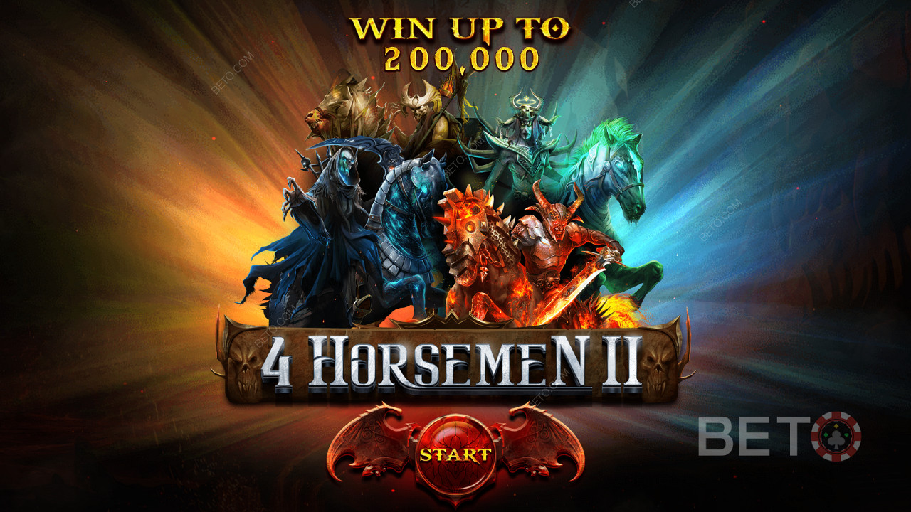 Rid på ärofyllda hästar i en fördömd värld i spelautomaten 4 Horsemen 2