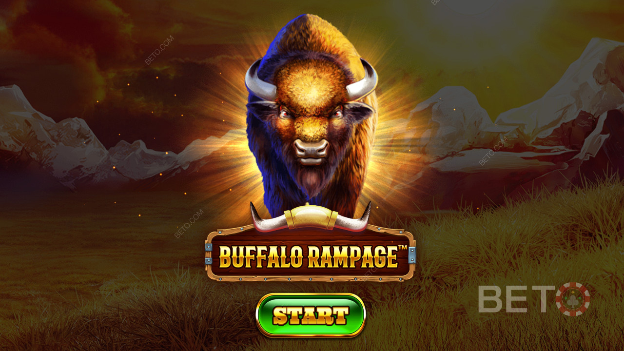 Ströva runt i den stora vildmarken bland eleganta djur i spelautomaten Buffalo Rampage.