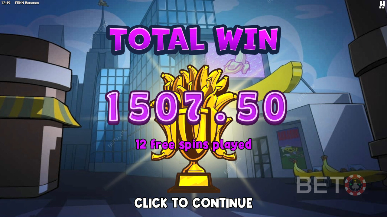 Vinn 10 000 gånger din insats i FRKN Bananas Online Slot!