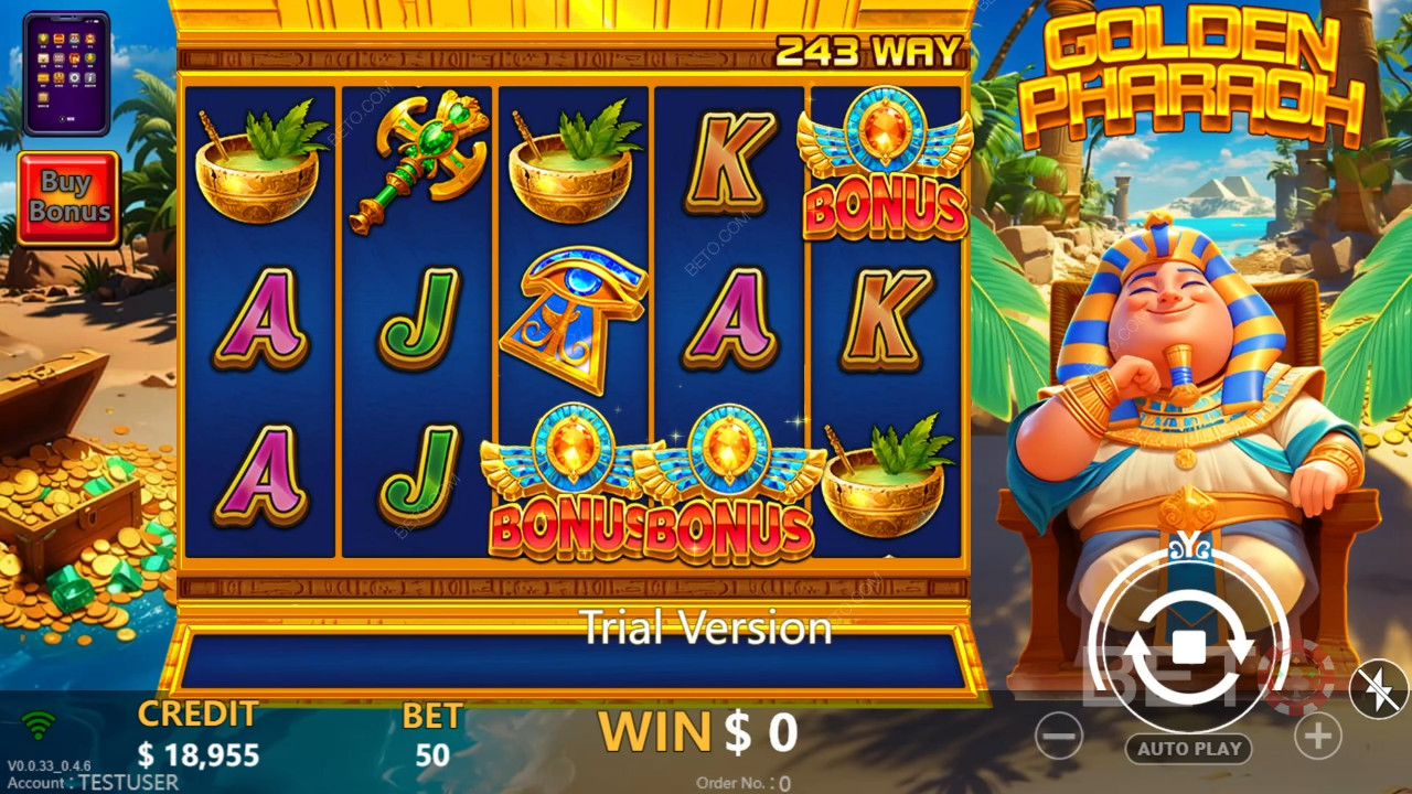 Golden Pharaoh Review av BETO Slots