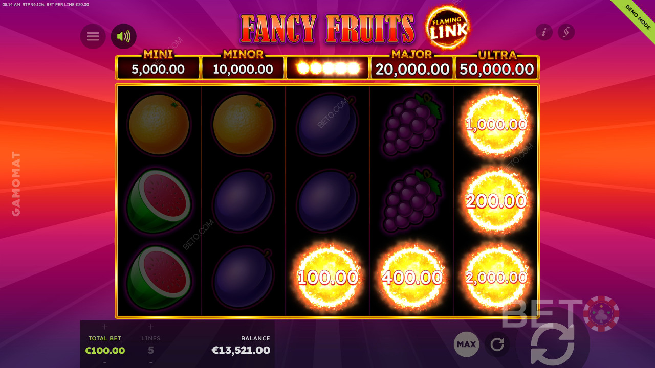 7 Fancy Fruits Flaming Link Review av BETO Slots