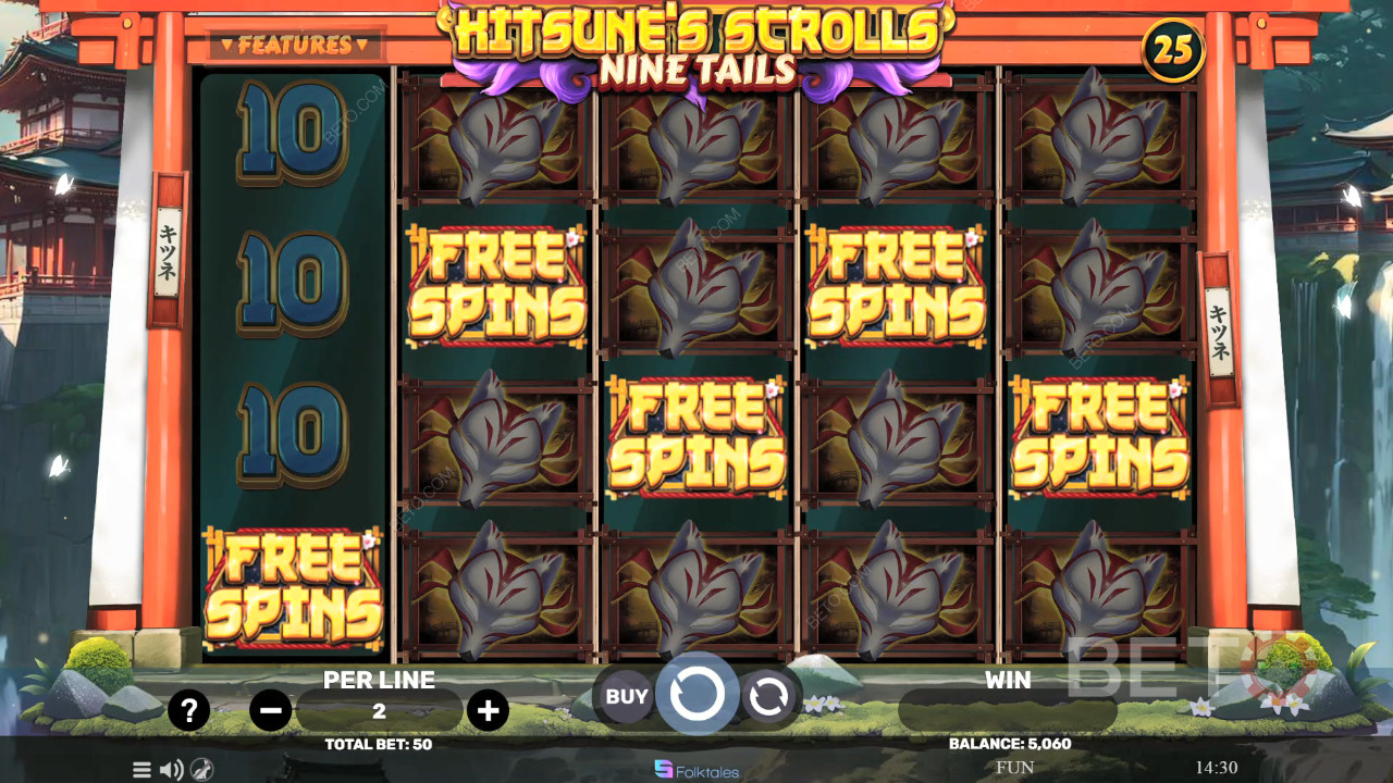Kitsune's Scrolls Nine Tails Spela Gratis
