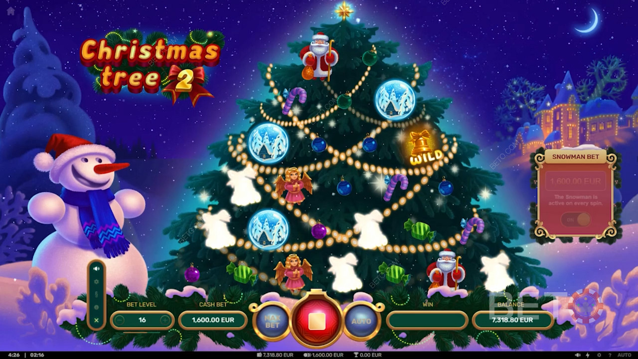 Njut avgenerösa utbetalningar i spelautomaten Christmas Tree2