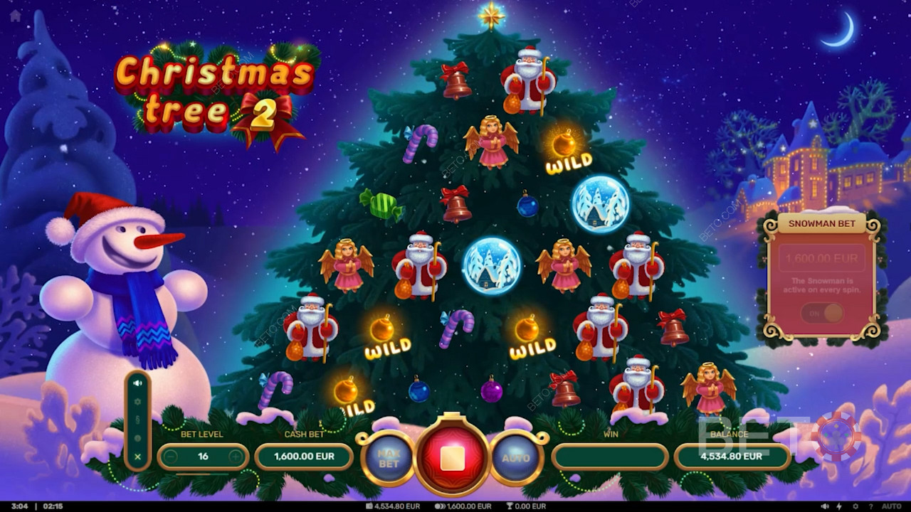 Njutav en unik layout i spelautomaten Christmas Tree2