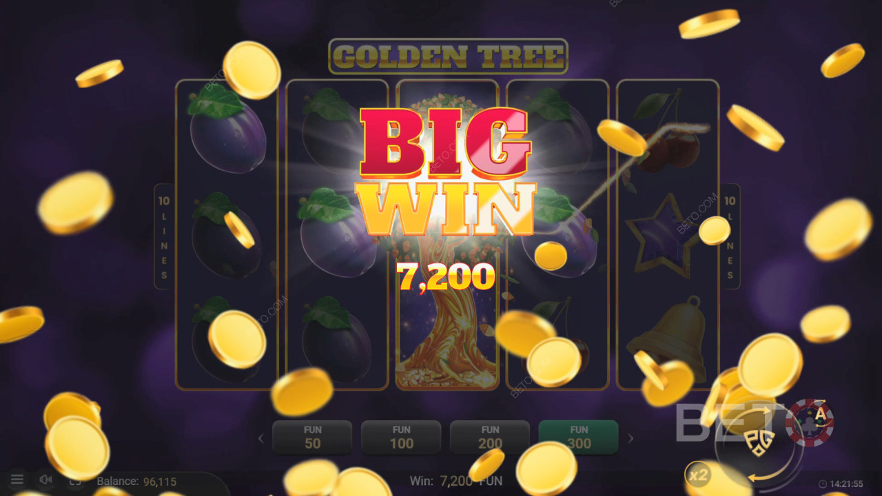 Vinn 5 000 gånger din insats i Golden Tree Video Slot!
