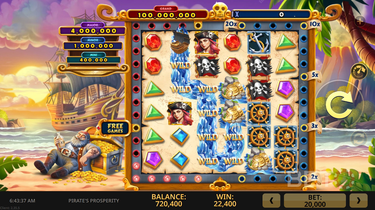 Pirate's Prosperity Wild Train Spela Gratis
