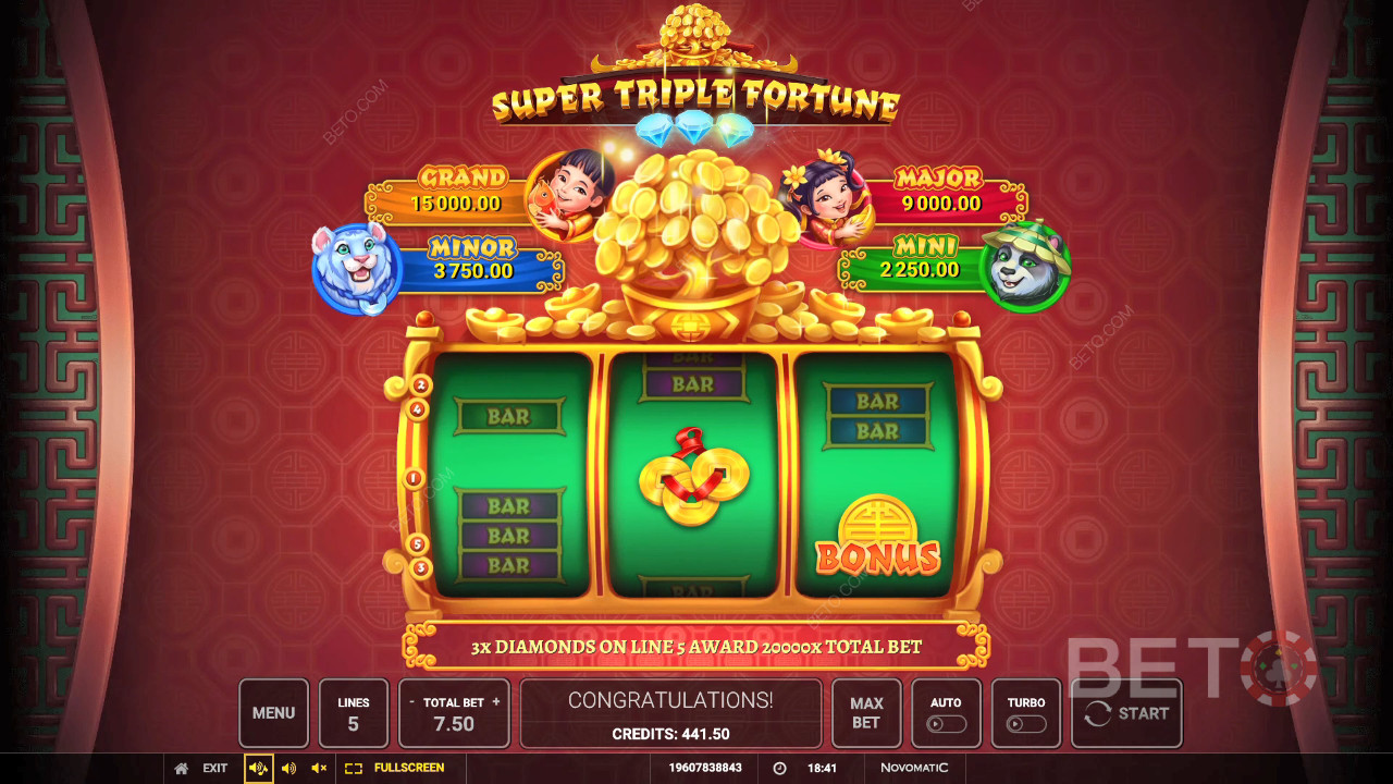 Super Triple Fortune Review av BETO Slots