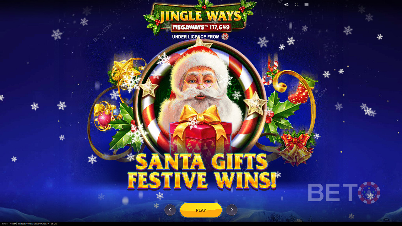 Kom i rätt julstämning och njut av julen och ta emot gåvor i Jingle Way Megaways slot.