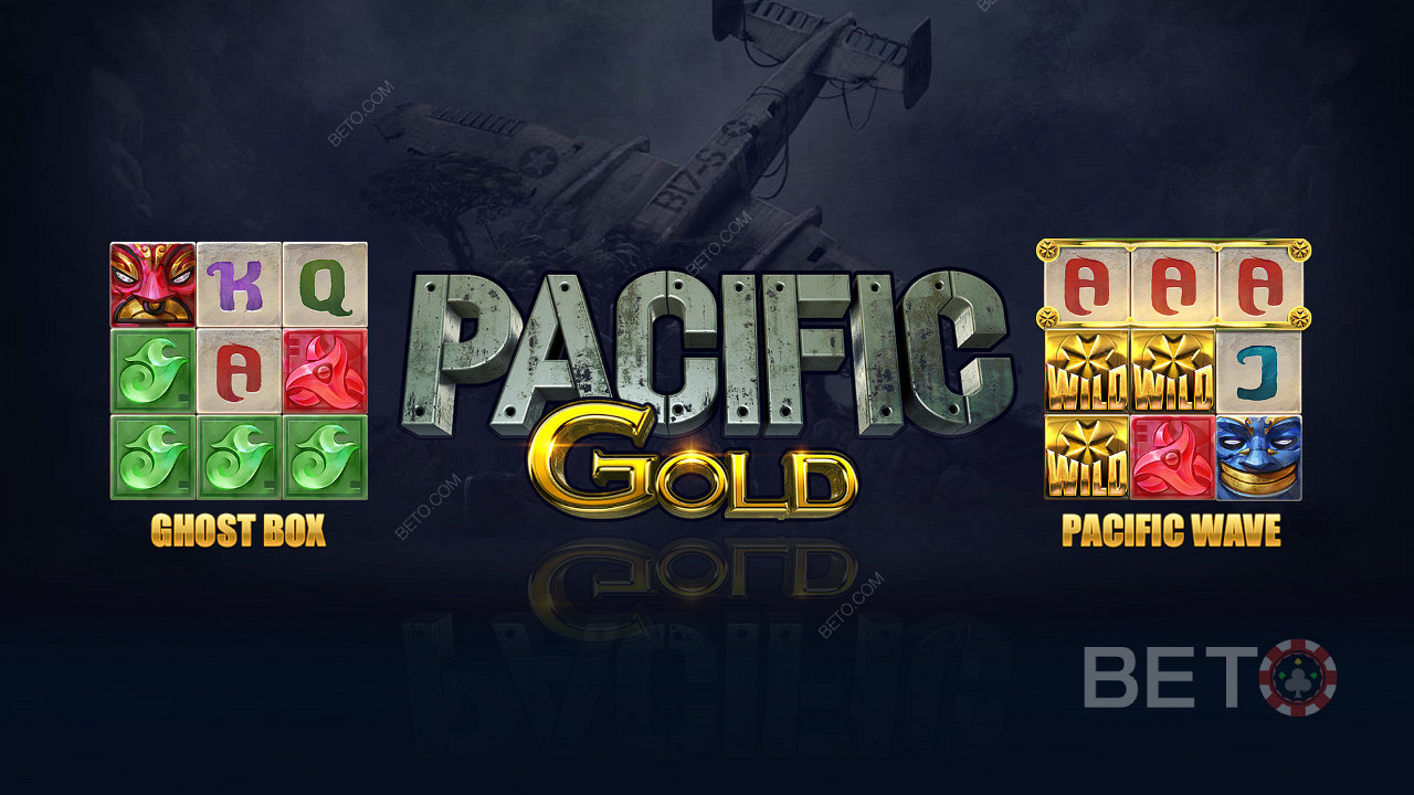 Njut avunika funktioner som Ghost Box och Pacific Wave i spelautomaten Pacific Gold.