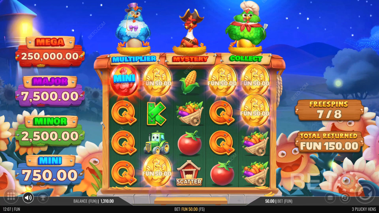 3 Plucky Hens Spela Gratis