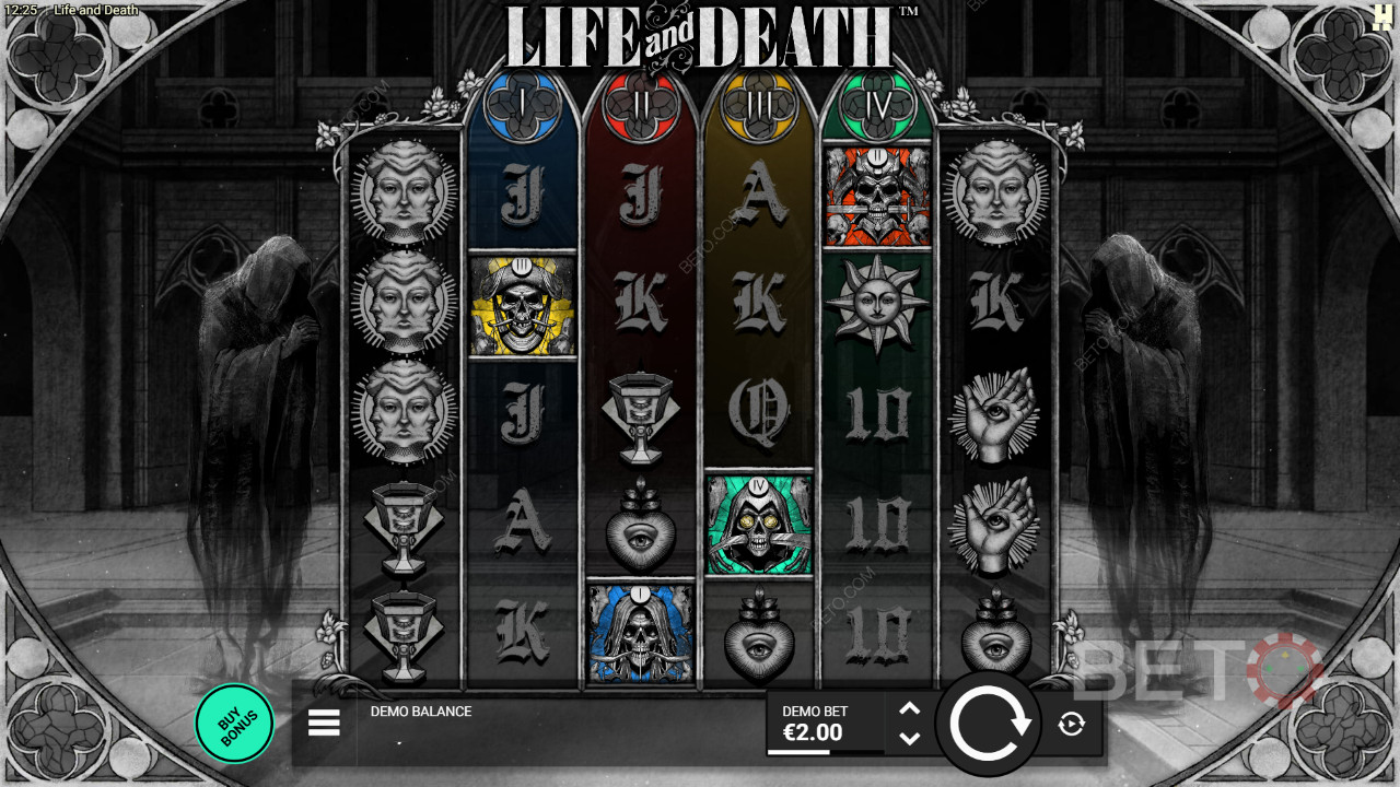 Bonusfunktioner förklarade i Life and Death av Hacksaw Gaming