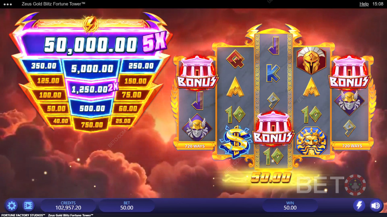 Zeus Gold Blitz Fortune Tower Spela Gratis
