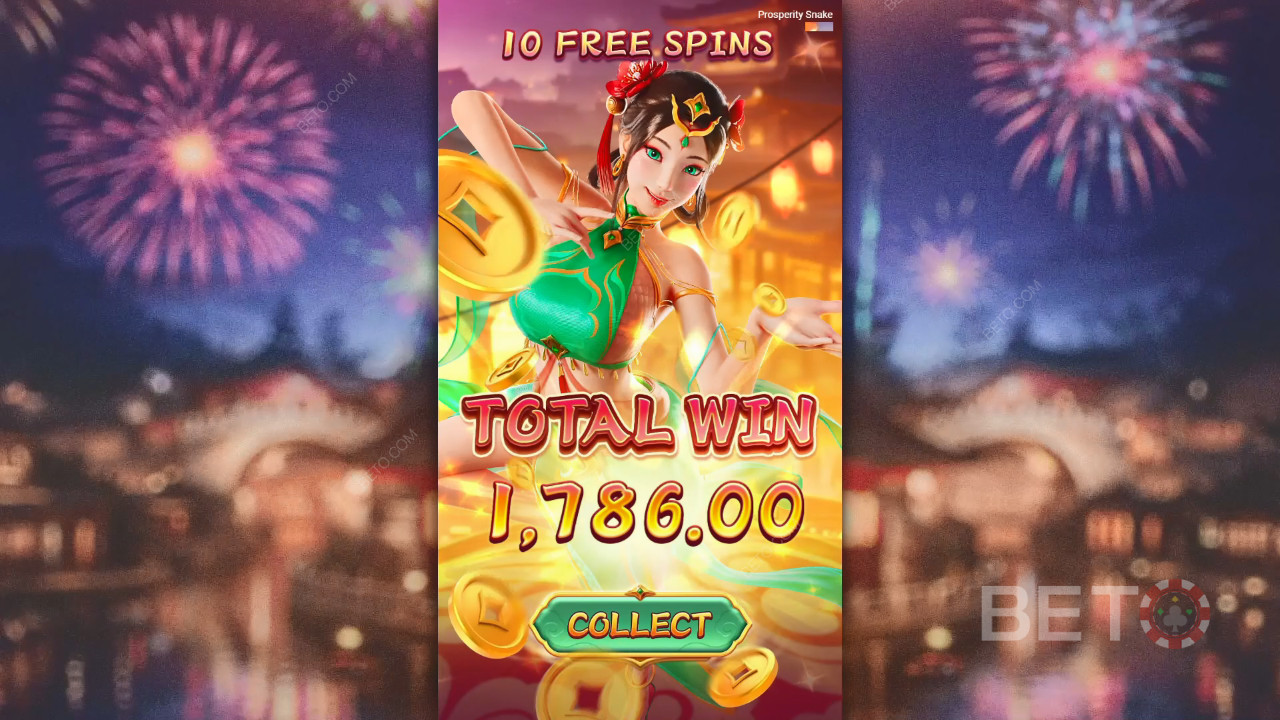 Vinn 5 000 gånger din insats i Prosperity Snake Slot!
