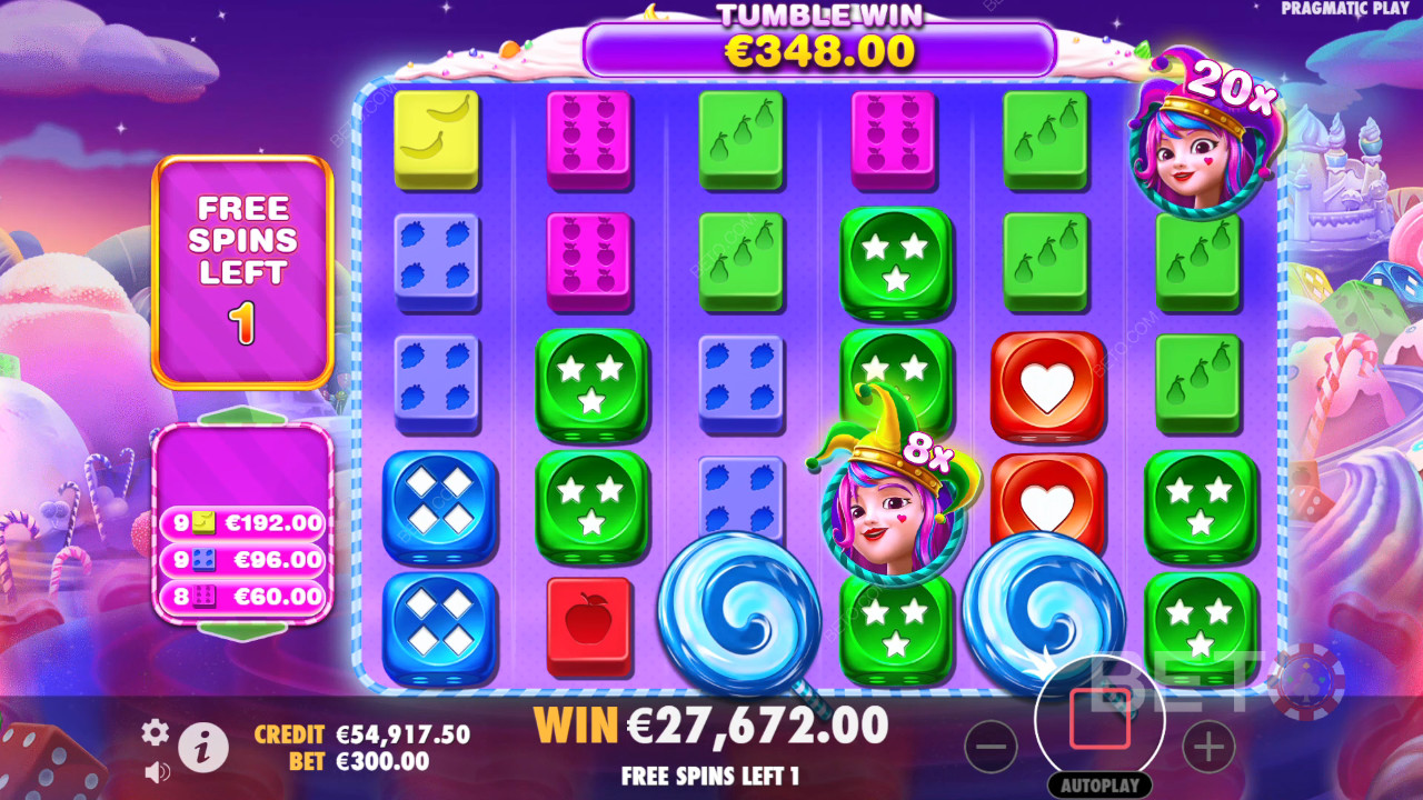 Bonusfunktioner förklaras i Sweet Bonanza 1000 Dice by Pragmatic Play