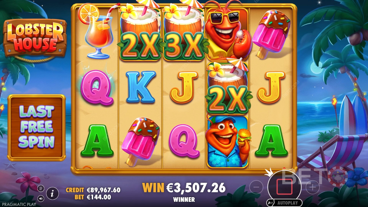 Bonusfunktioner förklaras i Lobster House av Pragmatic Play