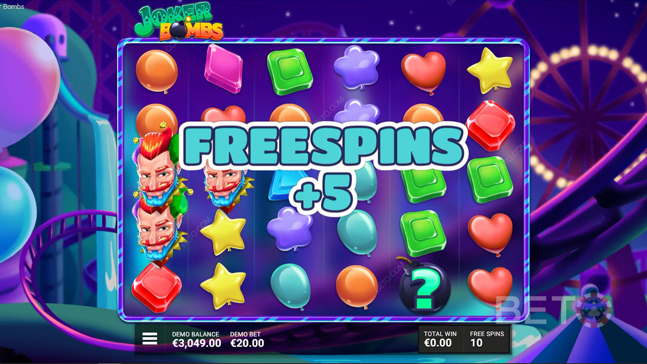 Få tre Free Spins-symboler för att utlösa fem extra Free Spins.