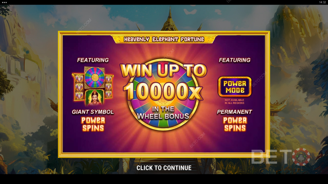 Vinn 10 000 gånger din insats i Heavenly Elephant Fortune Online Slot!