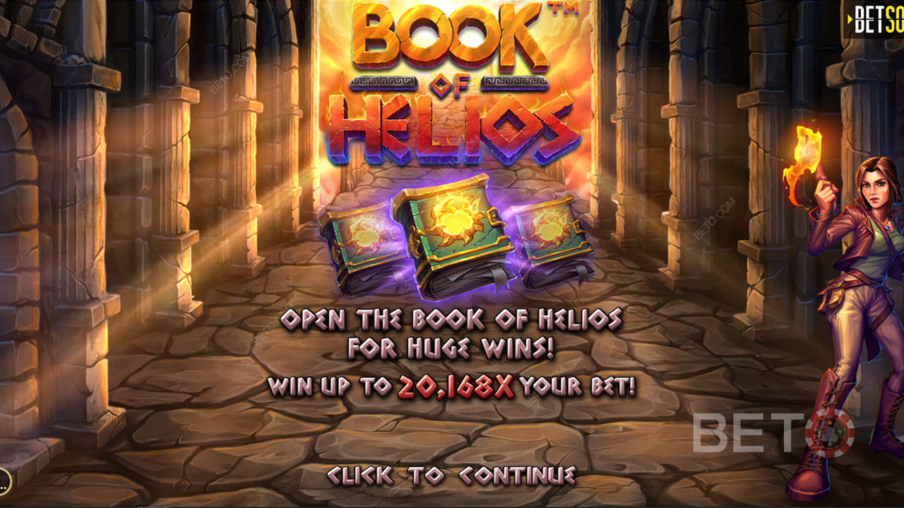 Vinn mer än 20 000x din insats i slotspelet Book of Helios.