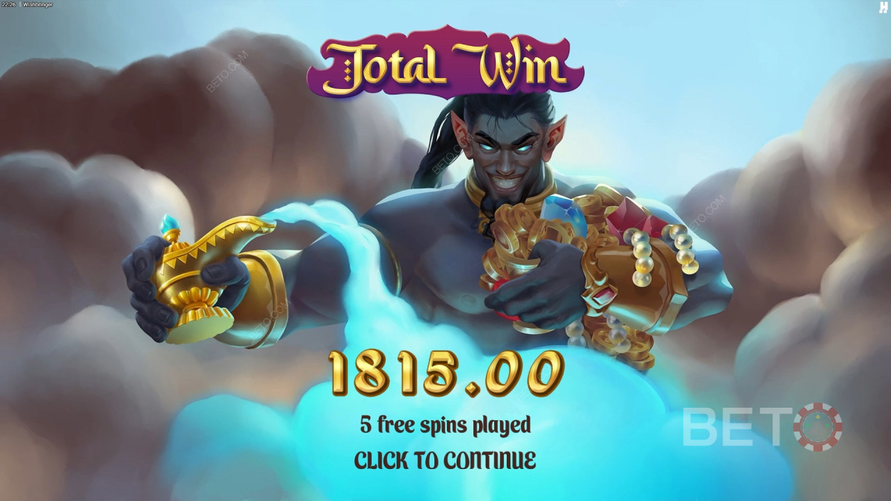 Vinn 10 000 gånger din insats i Wishbringer Slot!