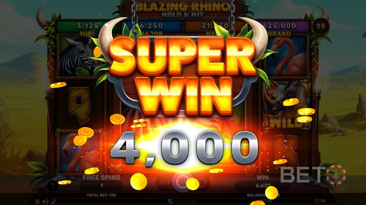 Blazing Rhino Hold & Hit Review av BETO Slots