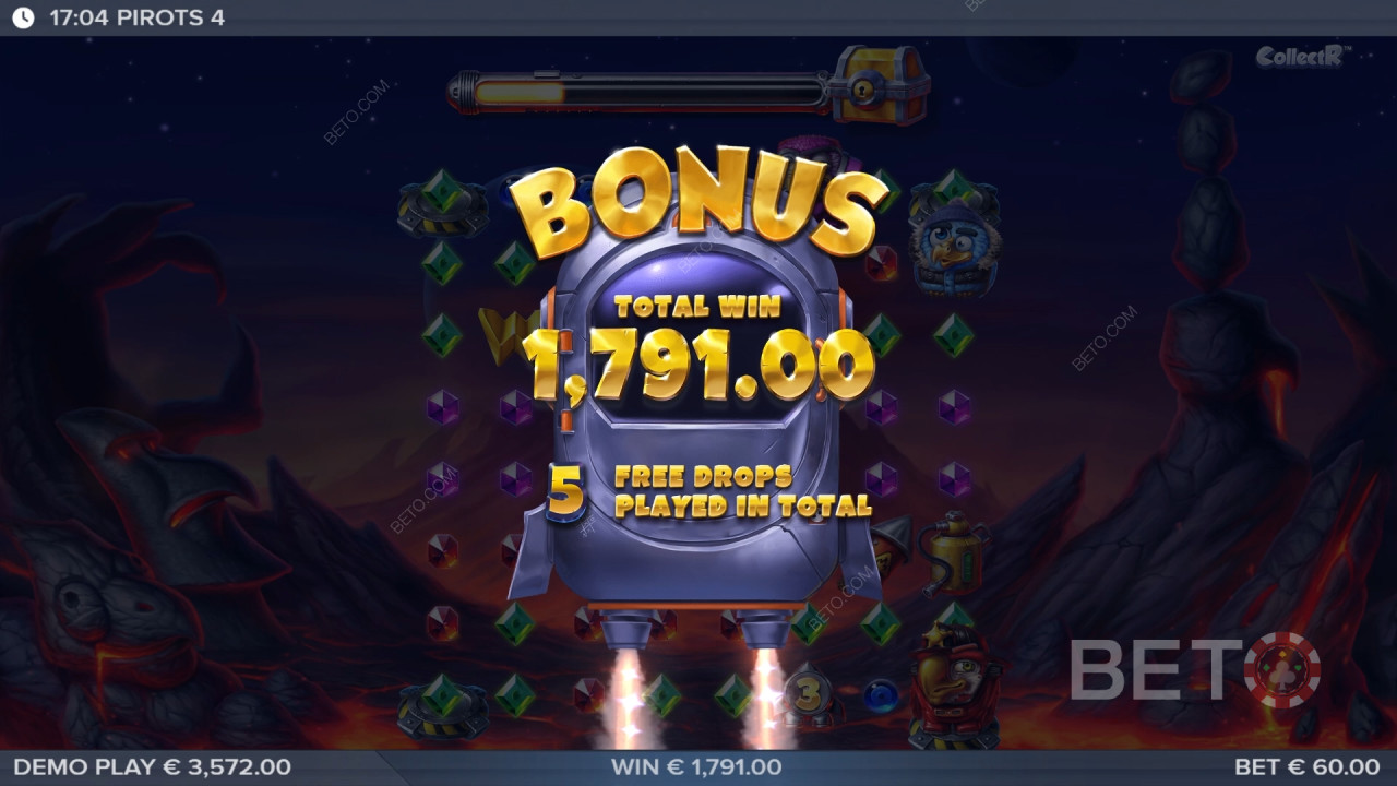 Vinn 10 000 gånger din insats i Pirots 4 Slot!