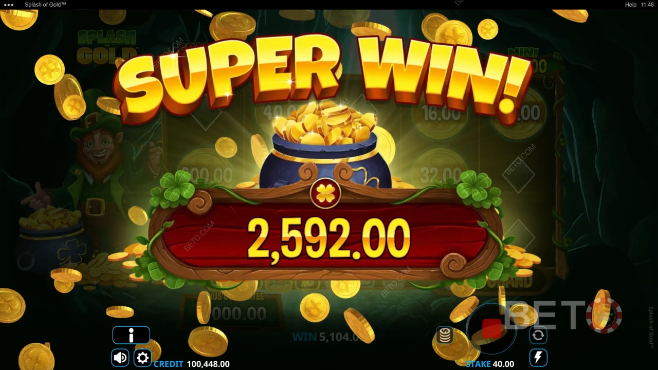Bonusfunktioner förklaras i Splash of Gold av Wishbone
