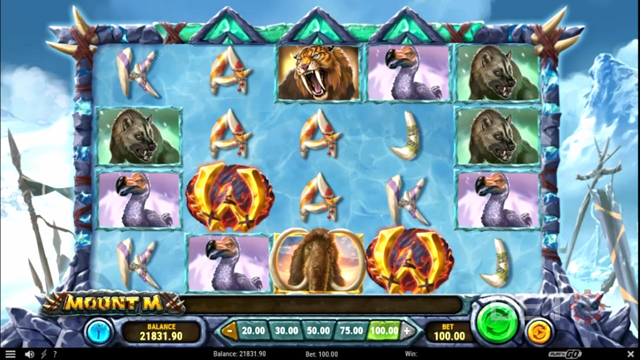 Wild-symbolerna är nyckeln till stora vinster i spelautomaten Mount M.