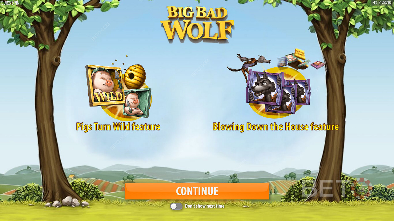 Njut av unika och spännande funktioner i Big Bad Wolf-slotspelet.