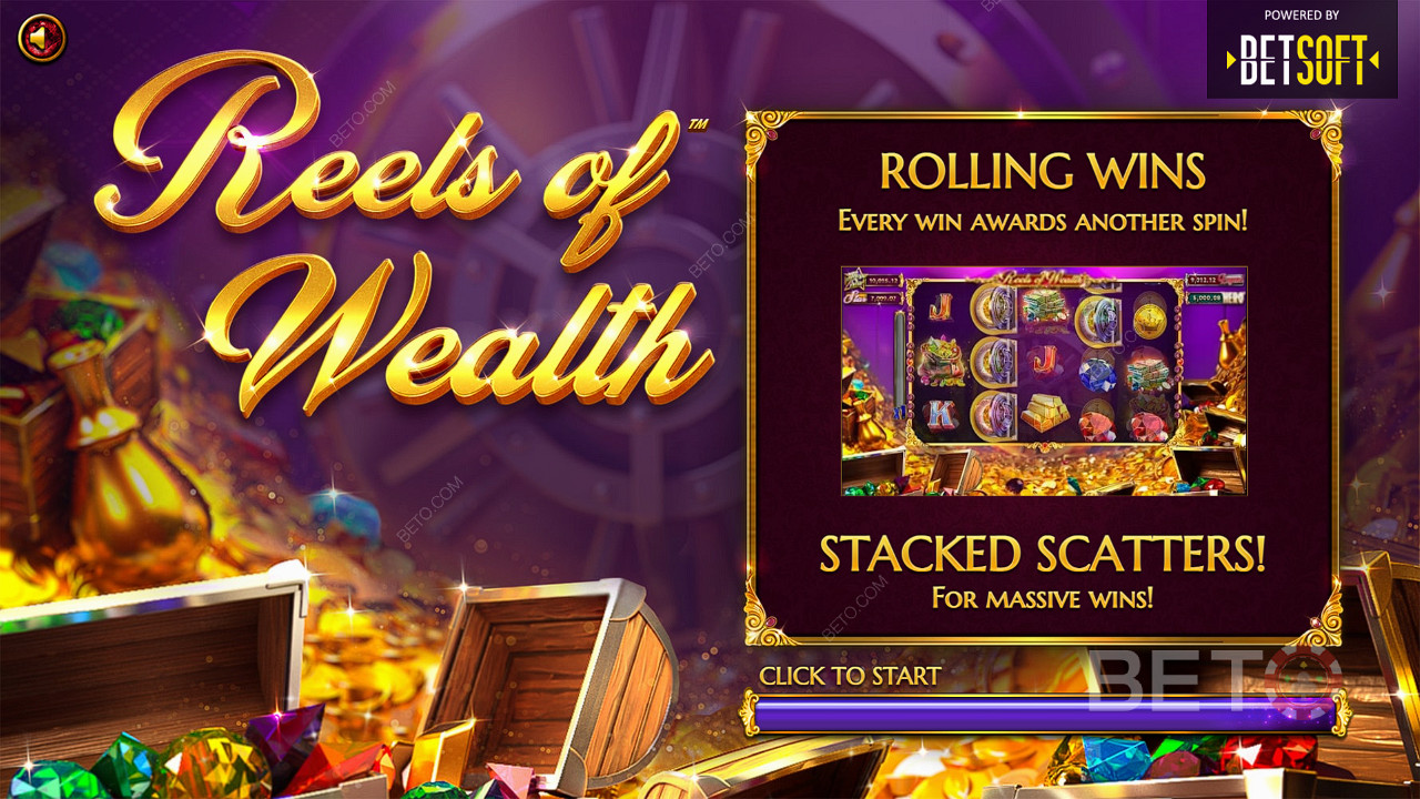 Funktioner som Rolling Wins och Scatter Pays kompletterar varandra i Reels of Wealth slot