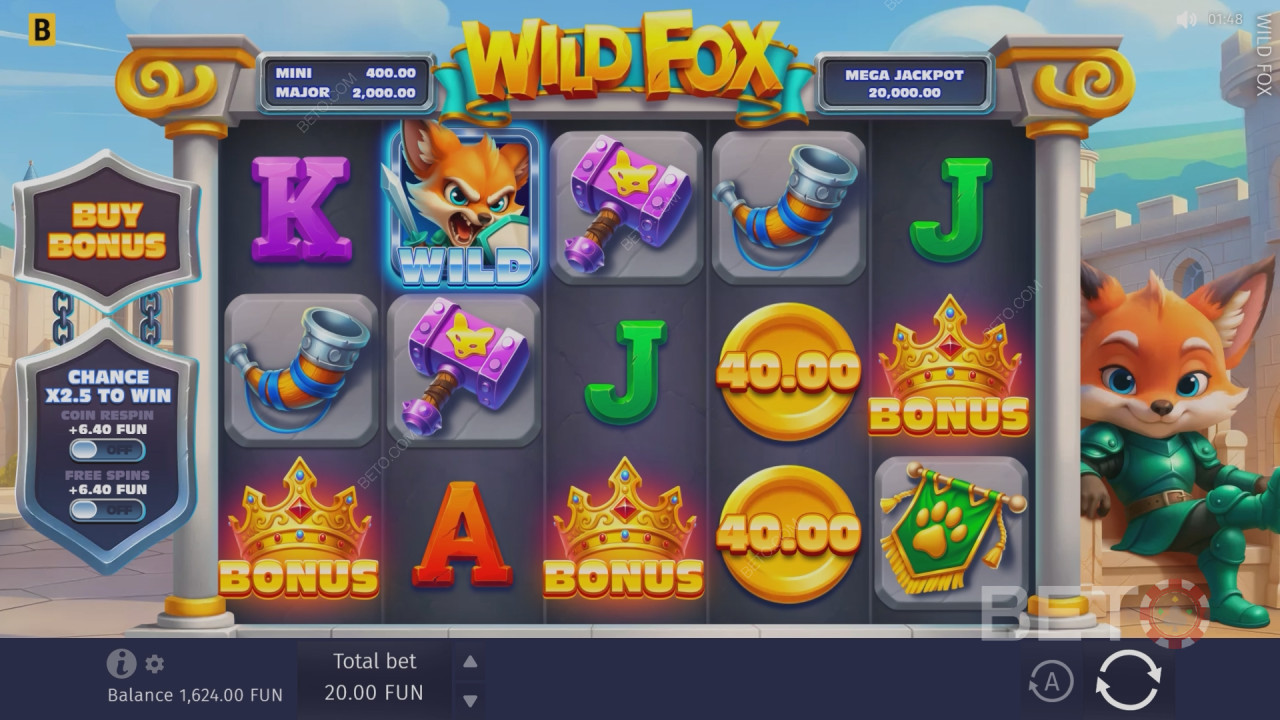 Recension av Wild Fox av BETO Slots