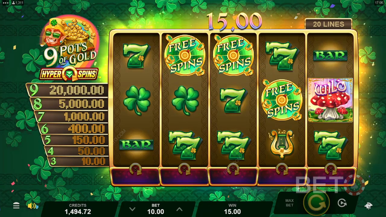 9 Pots of Gold HyperSpins Review av BETO Slots