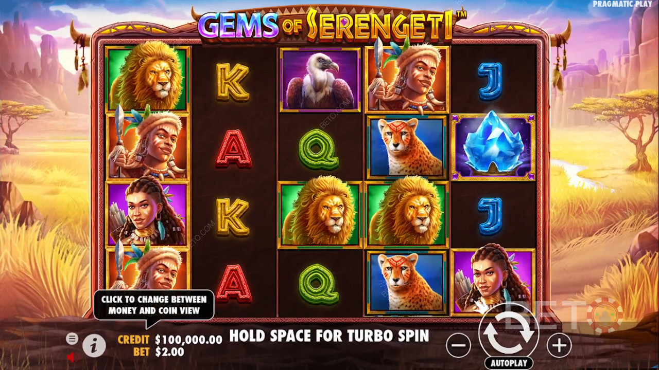 Njut av de senaste bonusarna och ett roligt tema i spelautomaten Gems of Serengeti