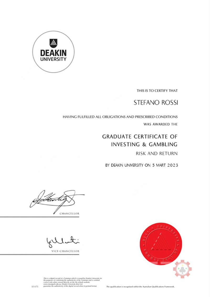 Stefano Rossi - certifierad vid Deakin University