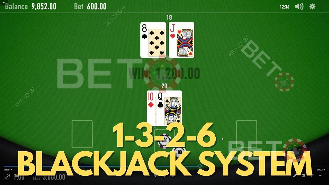 1 3 2 6 Blackjack Betting System - hur du använder strategin