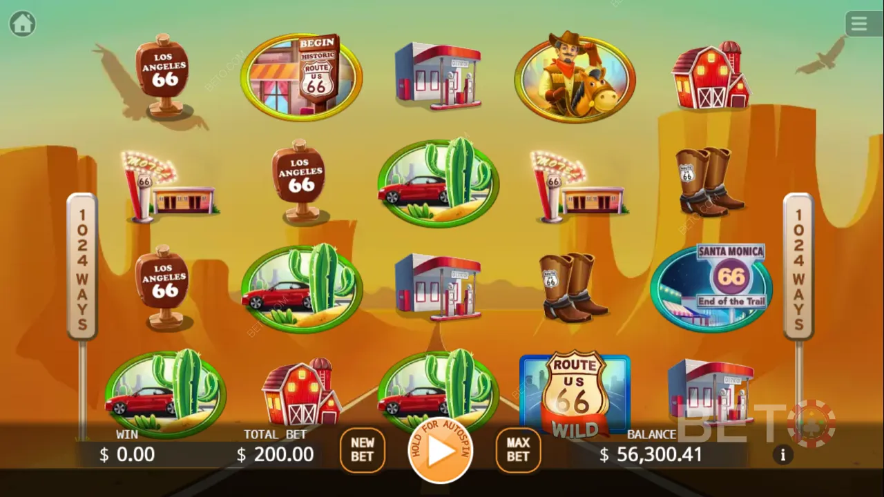 Spelet Route 66 video casino spel